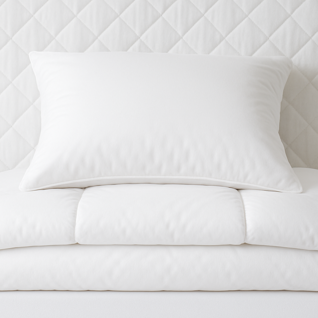 Utility bedding pillows and duvets